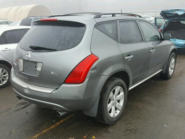 JN8AZ08T86W419569 - 2006 NISSAN MURANO SL GRAY photo 4