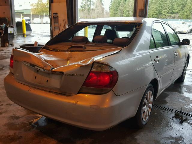 4T1BE32K96U666569 - 2006 TOYOTA CAMRY LE SILVER photo 4