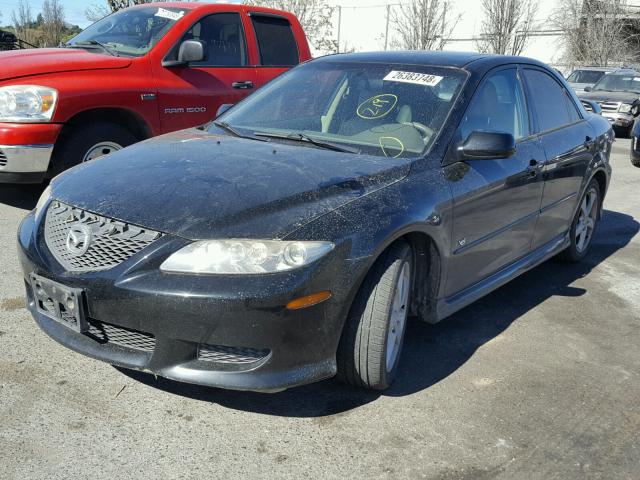 1YVHP80D845N43664 - 2004 MAZDA 6 S BLACK photo 2