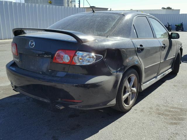 1YVHP80D845N43664 - 2004 MAZDA 6 S BLACK photo 4