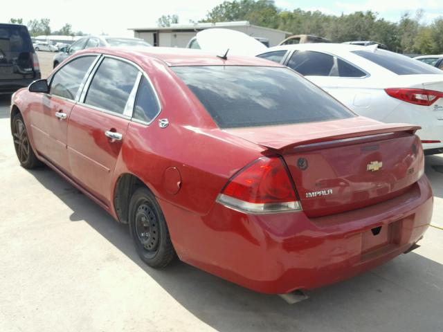 2G1WD58C789155004 - 2008 CHEVROLET IMPALA SUP RED photo 3