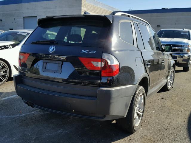 WBXPA93464WC32691 - 2004 BMW X3 3.0I BLACK photo 4