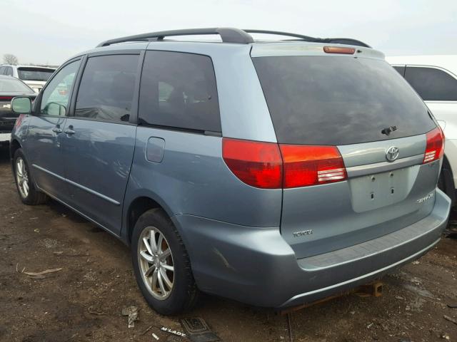 5TDZA22C45S278489 - 2005 TOYOTA SIENNA XLE BLUE photo 3