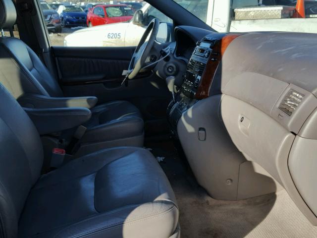 5TDZA22C45S278489 - 2005 TOYOTA SIENNA XLE BLUE photo 5