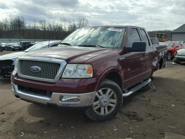 1FTPX12584NC67775 - 2004 FORD F150 MAROON photo 2