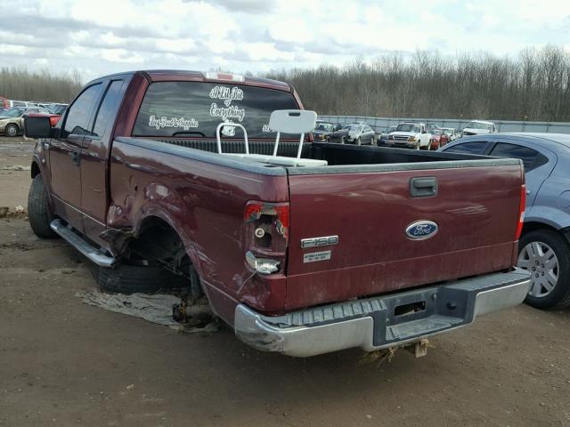 1FTPX12584NC67775 - 2004 FORD F150 MAROON photo 3