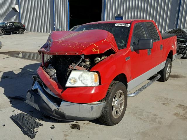 1FTPW12595FB64136 - 2005 FORD F150 SUPER RED photo 2