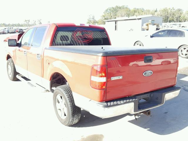 1FTPW12595FB64136 - 2005 FORD F150 SUPER RED photo 3