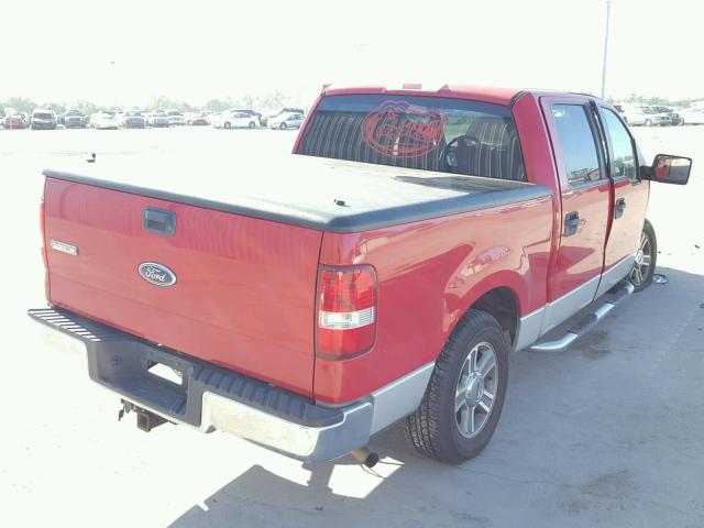 1FTPW12595FB64136 - 2005 FORD F150 SUPER RED photo 4