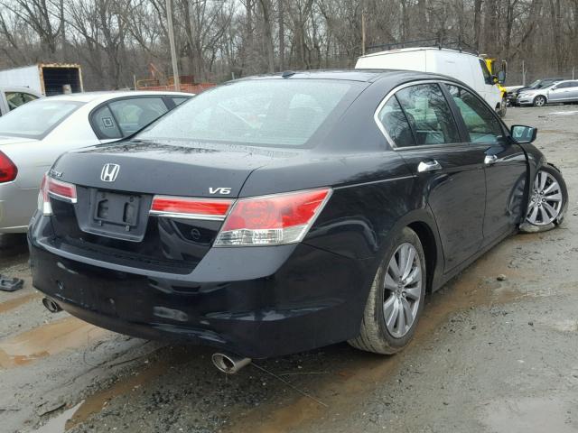 1HGCP3F82CA034898 - 2012 HONDA ACCORD EXL BLACK photo 4