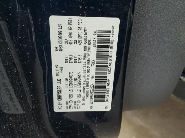 3D7KS28A28G222354 - 2008 DODGE RAM 2500 S BLUE photo 10