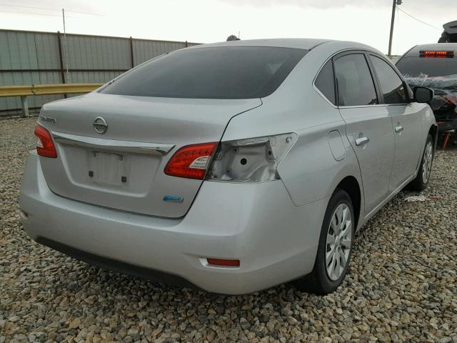 3N1AB7AP7EY234221 - 2014 NISSAN SENTRA S SILVER photo 4