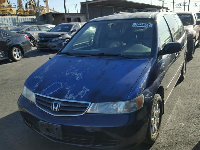 5FNRL18963B112816 - 2003 HONDA ODYSSEY EX BLUE photo 2