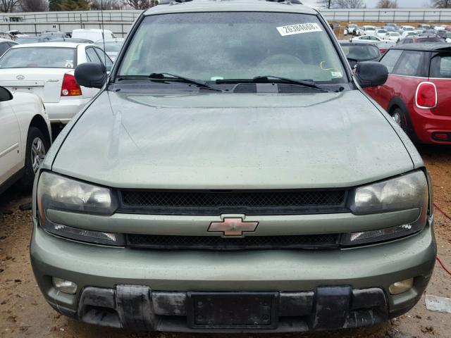 1GNES16S846103756 - 2004 CHEVROLET TRAILBLAZE GREEN photo 9