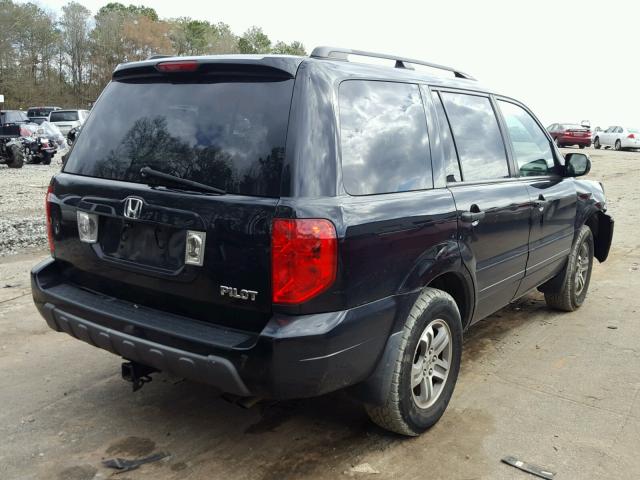 2HKYF186X5H515470 - 2005 HONDA PILOT EXL BLACK photo 4