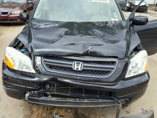 2HKYF186X5H515470 - 2005 HONDA PILOT EXL BLACK photo 7