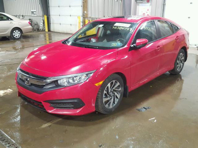 2HGFC2F70HH508415 - 2017 HONDA CIVIC EX წითელი ფოტო 2