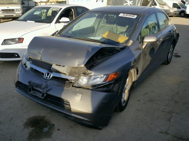 2HGFA16808H511565 - 2008 HONDA CIVIC EX GRAY photo 2