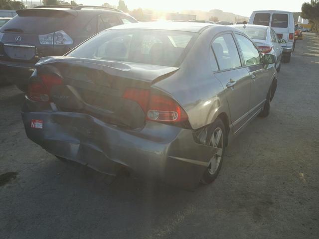 2HGFA16808H511565 - 2008 HONDA CIVIC EX GRAY photo 4