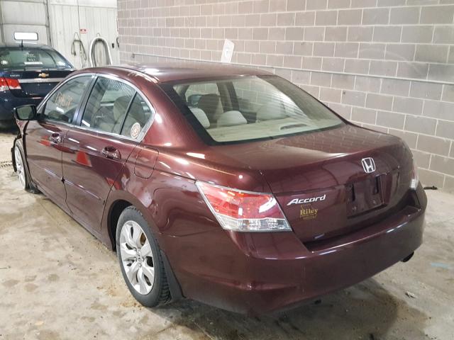 1HGCP2F72AA130707 - 2010 HONDA ACCORD EX BURGUNDY photo 3