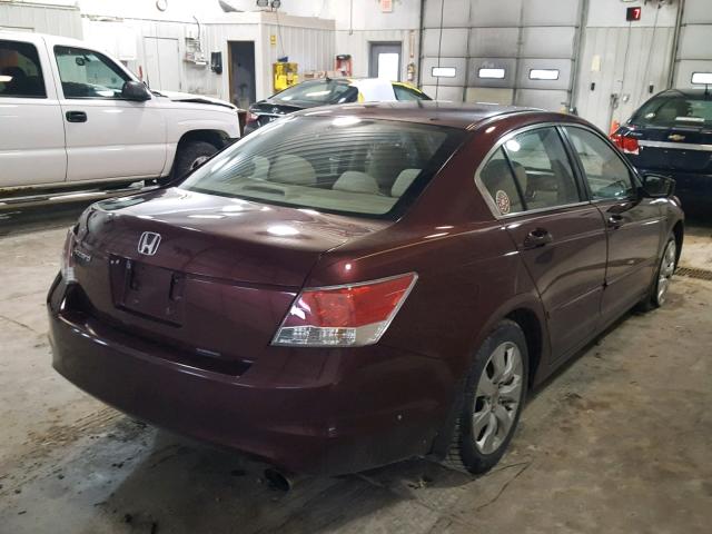 1HGCP2F72AA130707 - 2010 HONDA ACCORD EX BURGUNDY photo 4