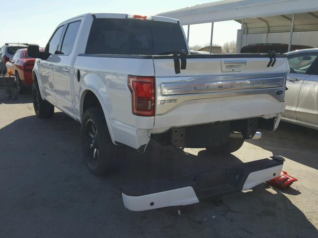 1FTEW1EG6GFD20513 - 2016 FORD F150 SUPER WHITE photo 3