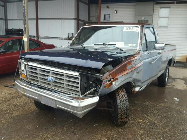 1FTEF14Y7GNA69839 - 1986 FORD F150 GRAY photo 2