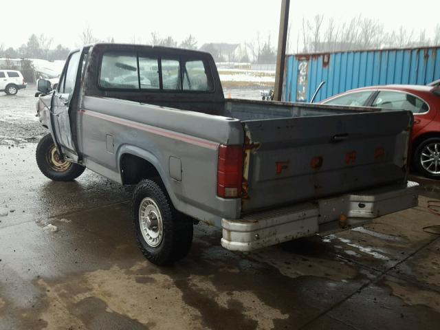 1FTEF14Y7GNA69839 - 1986 FORD F150 GRAY photo 3