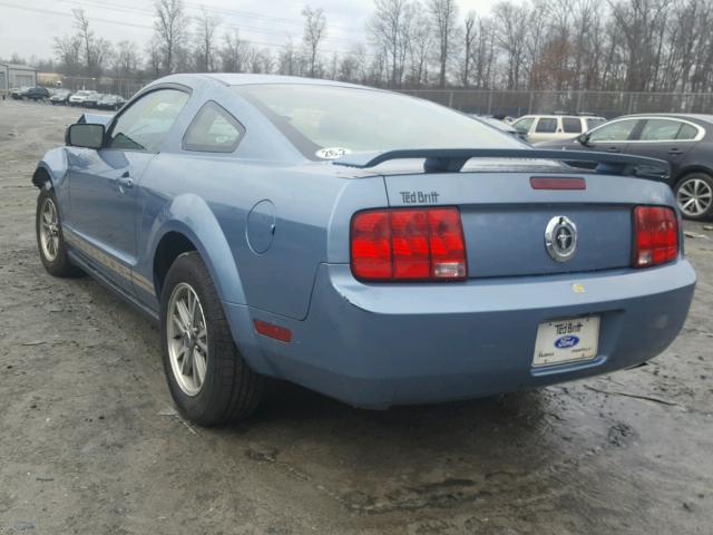 1ZVHT80N665122651 - 2006 FORD MUSTANG BLUE photo 3