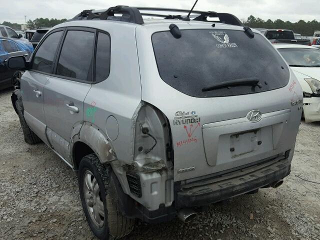 KM8JN12D17U476820 - 2007 HYUNDAI TUCSON SE SILVER photo 3