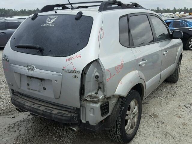 KM8JN12D17U476820 - 2007 HYUNDAI TUCSON SE SILVER photo 4