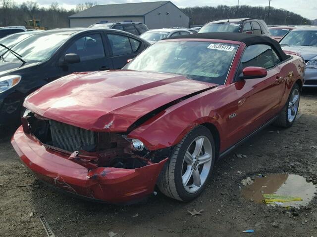1ZVBP8FF2B5153335 - 2011 FORD MUSTANG GT RED photo 2