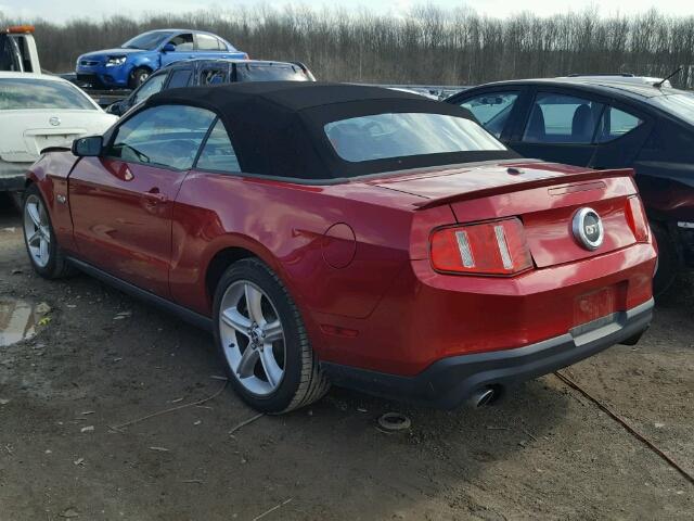 1ZVBP8FF2B5153335 - 2011 FORD MUSTANG GT RED photo 3