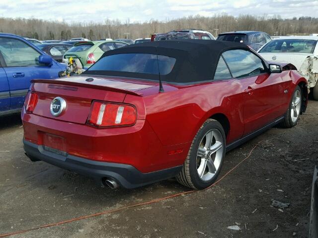 1ZVBP8FF2B5153335 - 2011 FORD MUSTANG GT RED photo 4