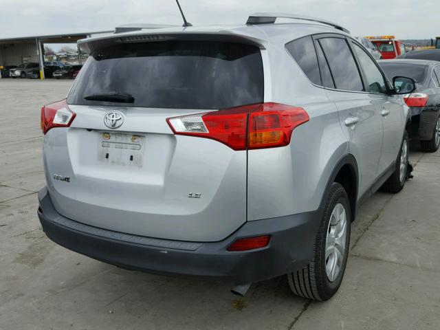 2T3ZFREV1EW110086 - 2014 TOYOTA RAV4 LE SILVER photo 4