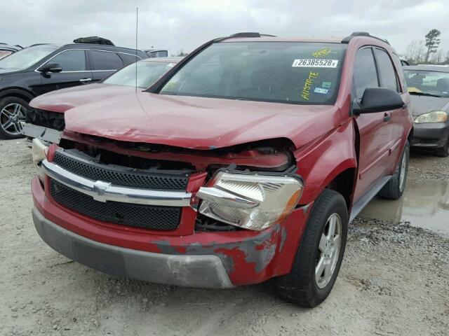 2CNDL13F656089582 - 2005 CHEVROLET EQUINOX LS RED photo 2