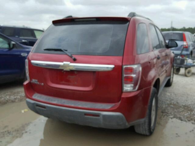 2CNDL13F656089582 - 2005 CHEVROLET EQUINOX LS RED photo 4