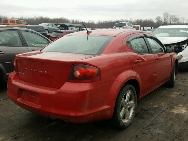 1C3CDZCBXCN112335 - 2012 DODGE AVENGER SX RED photo 4