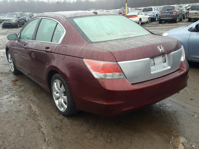 1HGCP26879A089303 - 2009 HONDA ACCORD EXL BURGUNDY photo 3