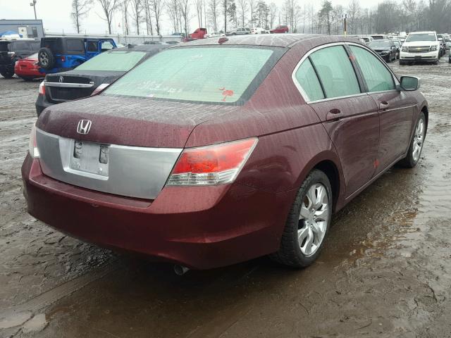 1HGCP26879A089303 - 2009 HONDA ACCORD EXL BURGUNDY photo 4