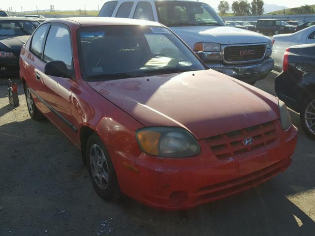 KMHCF35C14U310930 - 2004 HYUNDAI ACCENT L RED photo 1