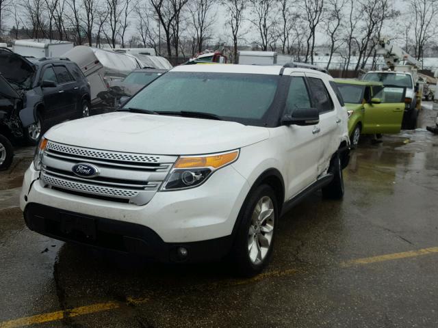 1FM5K8D82DGA37123 - 2013 FORD EXPLORER X WHITE photo 2