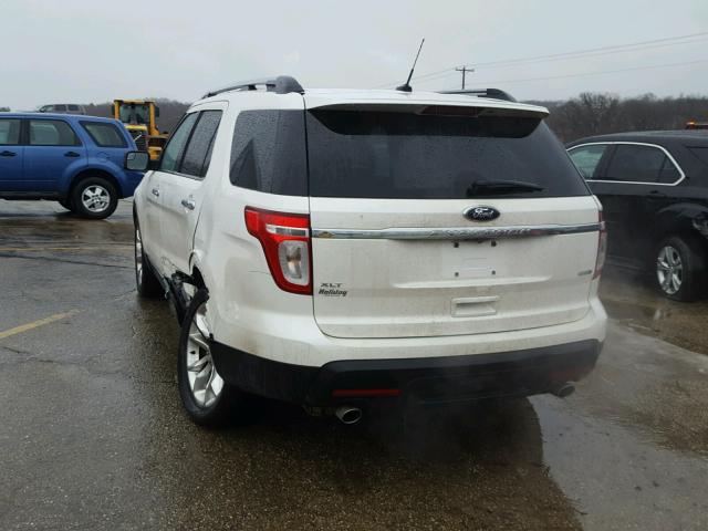 1FM5K8D82DGA37123 - 2013 FORD EXPLORER X WHITE photo 3