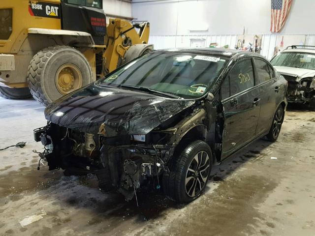 2HGFB2F90DH506713 - 2013 HONDA CIVIC EXL BLACK photo 2