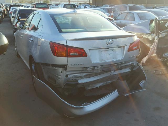 JTHBK262575031599 - 2007 LEXUS IS 250 SILVER photo 3