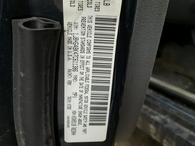 1J8HG48K47C611386 - 2007 JEEP COMMANDER 蓝色 照片 10