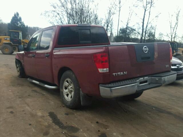 1N6AA07A74N524901 - 2004 NISSAN TITAN XE RED photo 3