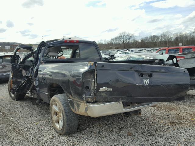 1D7HA18218S500685 - 2008 DODGE RAM 1500 S BLACK photo 3