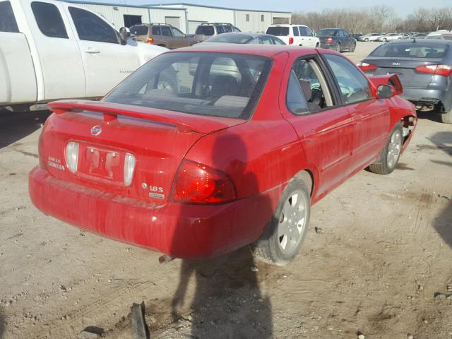 3N1CB51D36L454537 - 2006 NISSAN SENTRA 1.8 RED photo 4