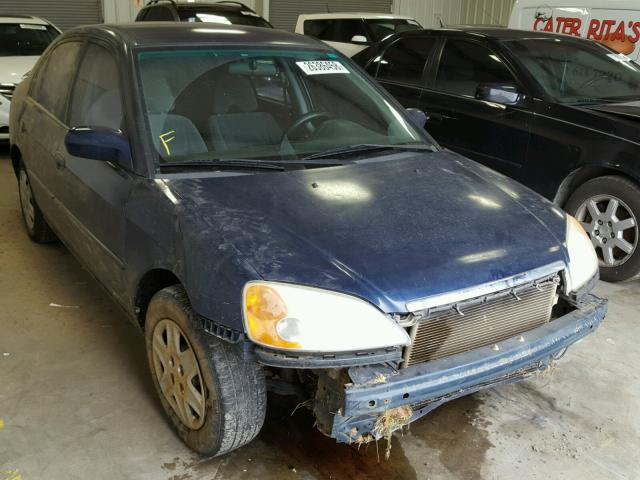 2HGES16563H581949 - 2003 HONDA CIVIC LX BLUE photo 1